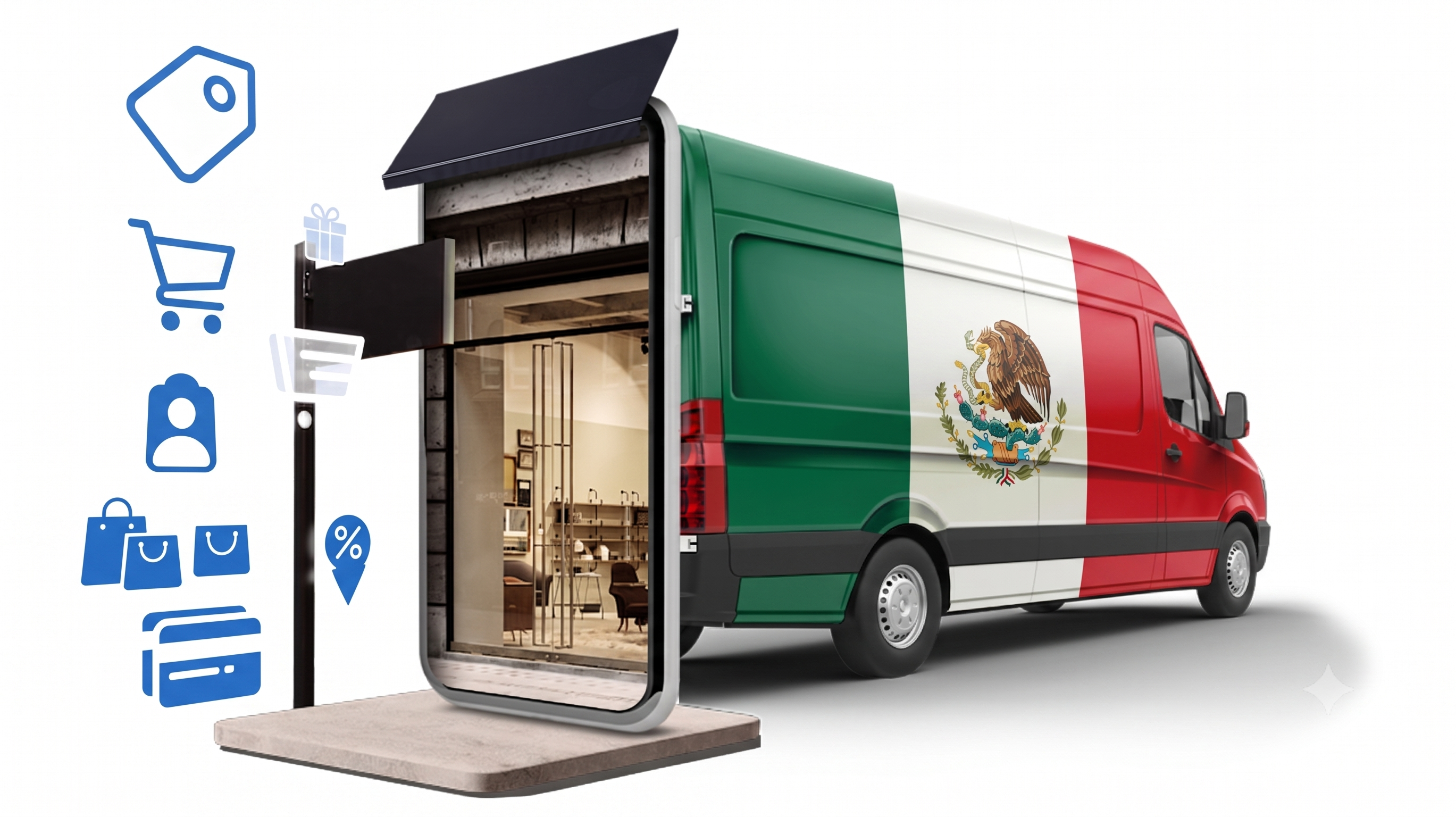 Camión de reparto con bandera de México: Yego Fulfillment como aliado para operar en el país